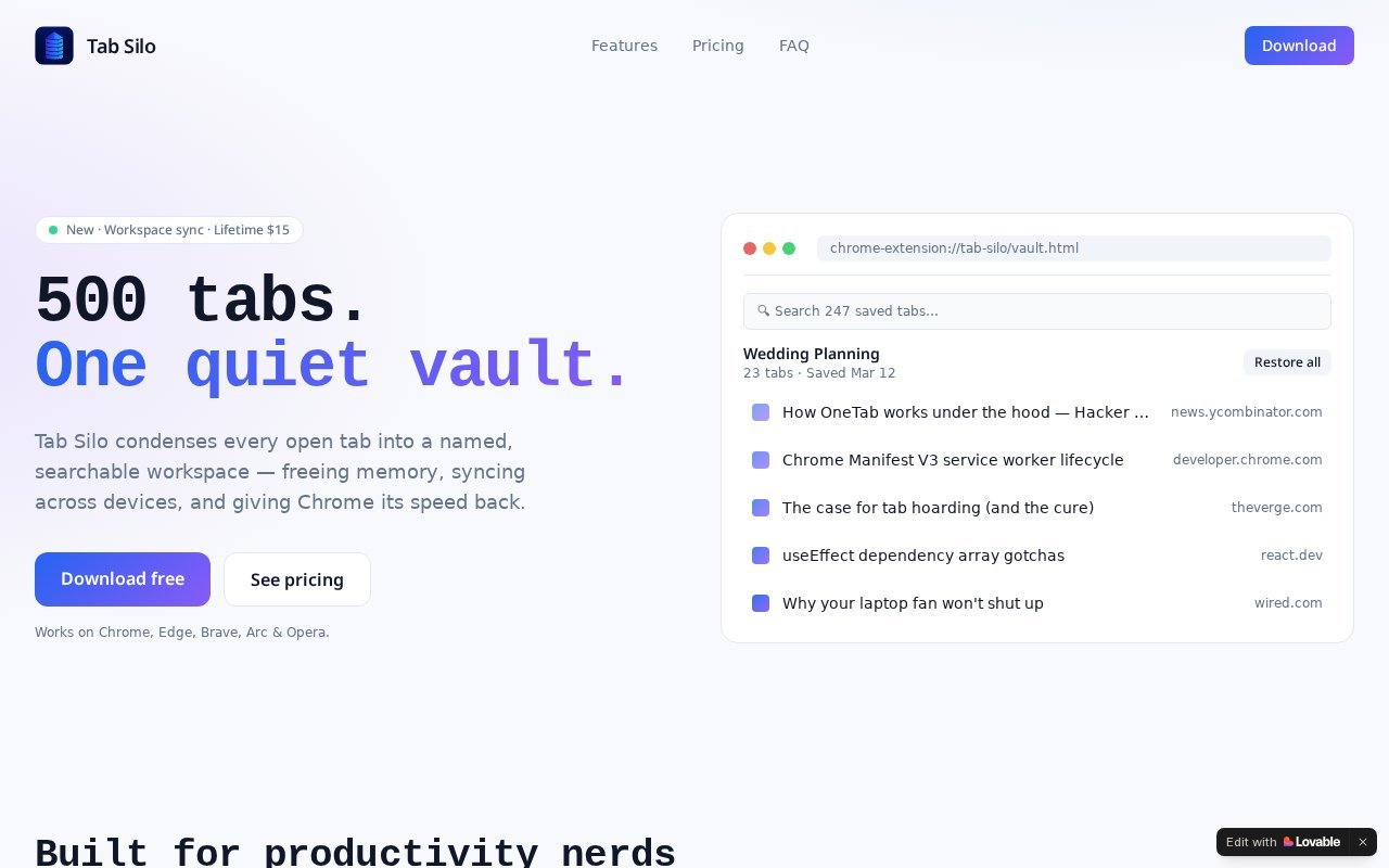 Tab Silo preview